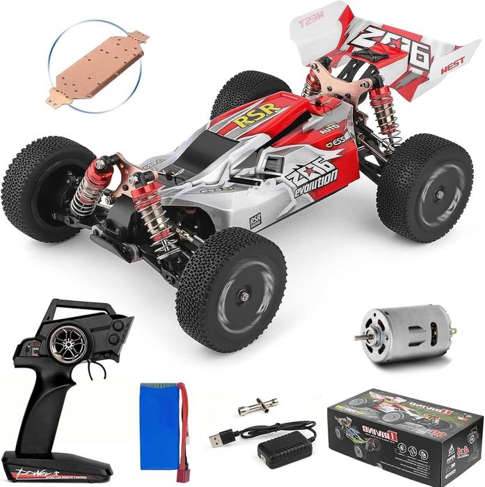 Професионална RC количка WLtoys 144001 - 60 км/ч (Метално шаси)