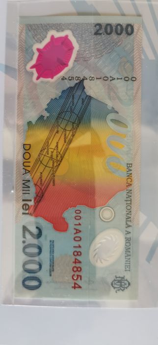 Bancnota 2000 lei Eclipsa seria 001A