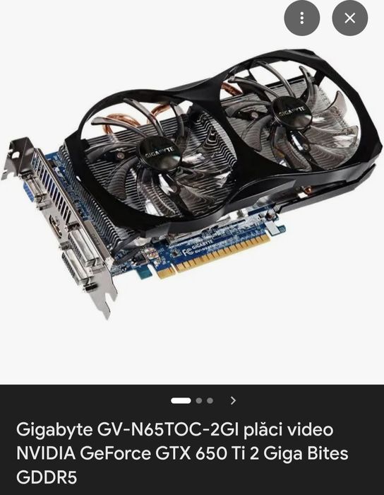 Placa video Nvidia 650 ti  gigabyte 4gb boost