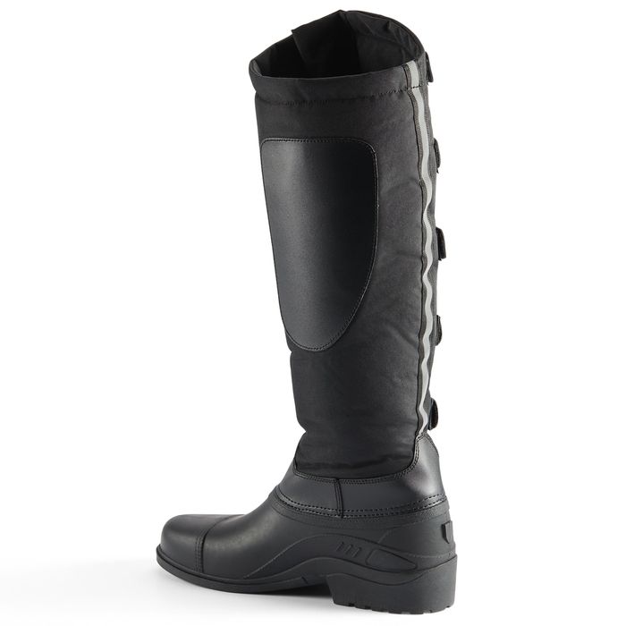 Cizme călduroase cu arici echitație Negru - produs resigilat Decathlon