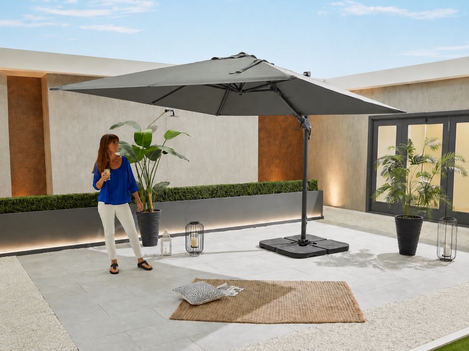 Umbrelă Cantilever Nova Outdoor Living Apollo 2.5x2.5m Gri - Nouă