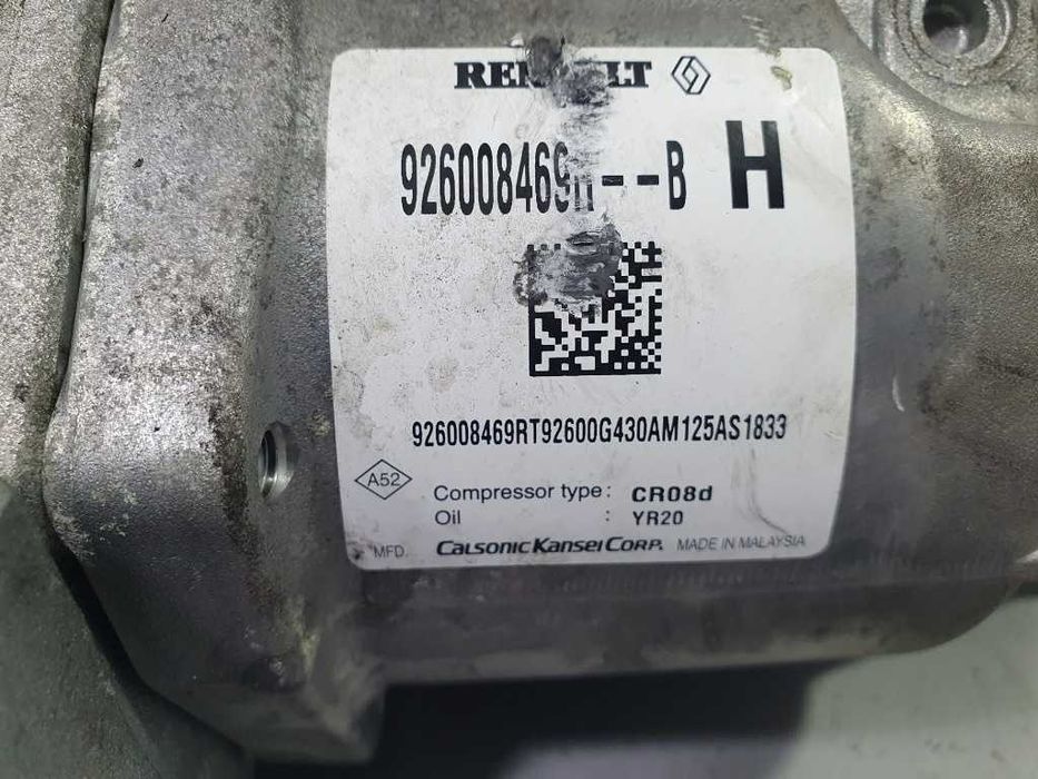 Compresor Clima AC Dacia Duster Logan Jogger Sandero Stepway 1.0 Tce 926008469R Motor H4D 2020-2024