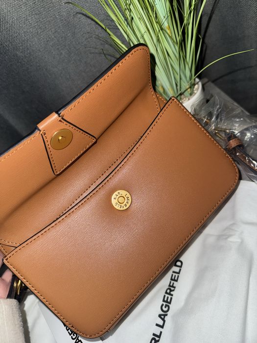 Чанта от естествена кожа Karl Lagerfeld