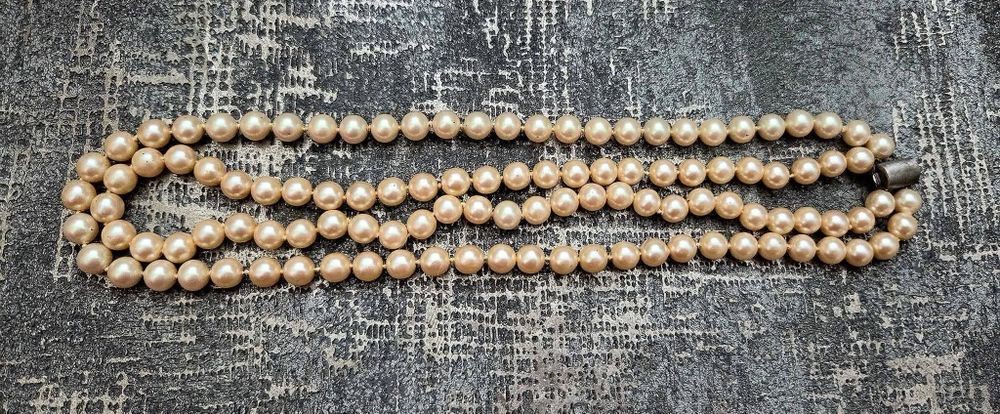 Colier dublu din argint si perle de Mallorca