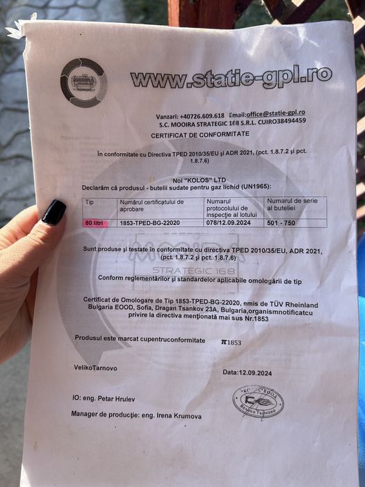 Butelii GPL………..