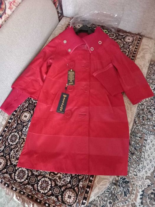 Плащь коженный натуральный