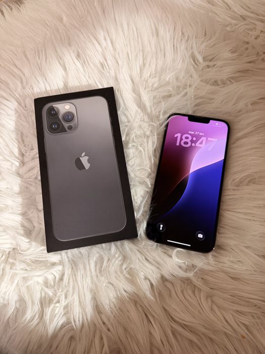 IPhone 13 Pro Max 128GB Graphite | Liber de rețea | Cutie+cablu