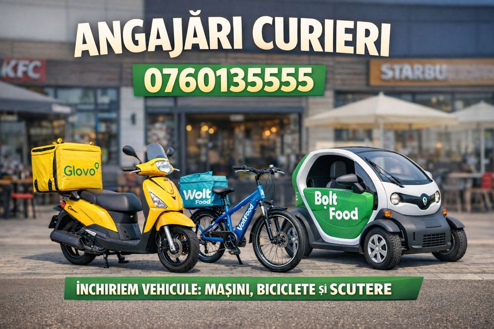 Cautam Curieri Delivery Brasov | Venit Motivant | Incepere Rapida | Glovo | Bolt Wolt |