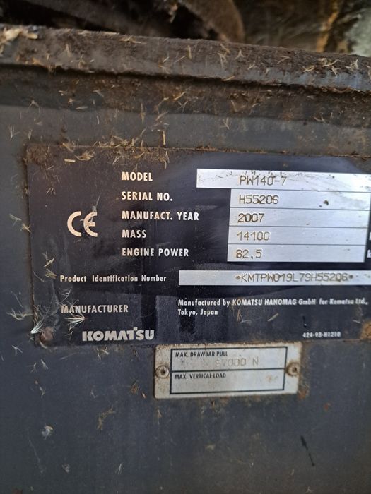 Calculatoare sistem hidraulic Komatsu PW 140-7 PW160-7 PW180-7 PW200-7