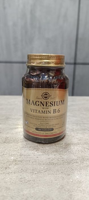 Solgar magnesium with vitamin B6 100 tablets
