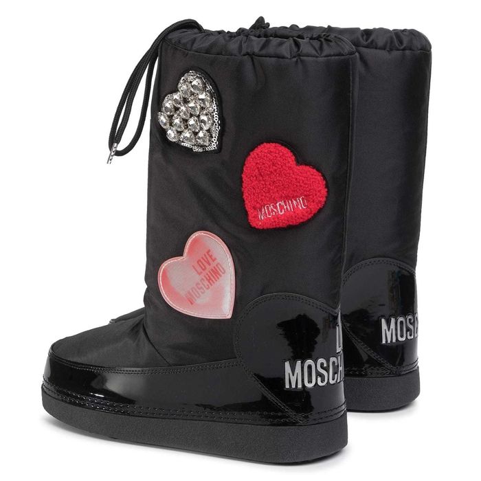 LOVE MOSCHINO № 35/36 – Дамски кожени апрески "LOVE YOU" нови етикети