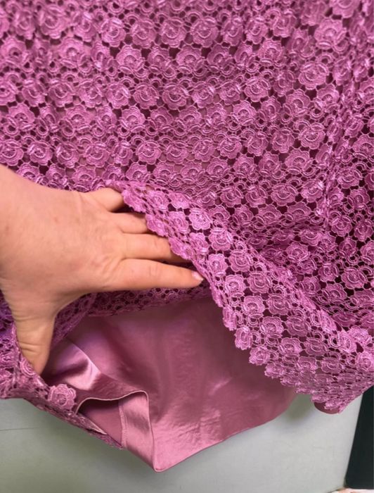 Rochie dantelata XXL roz
