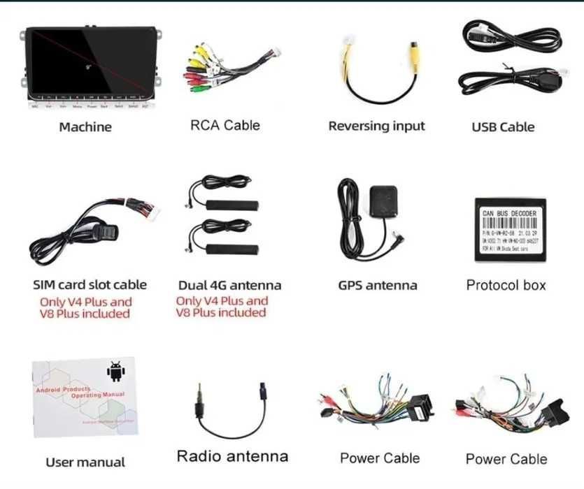 2GB/64GB Navigatie Skoda Octavia VW Golf 6 5 Passat B6 B7 Polo Carplay