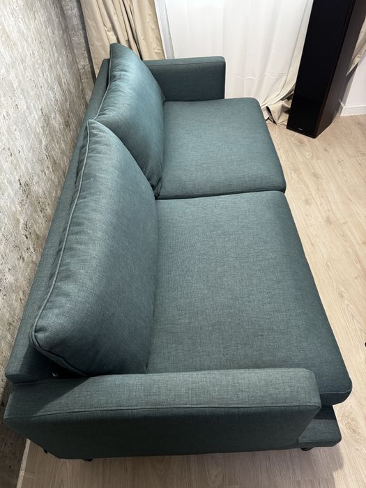 Canapea verde petrol 230x100 cm, stare foarte bună
