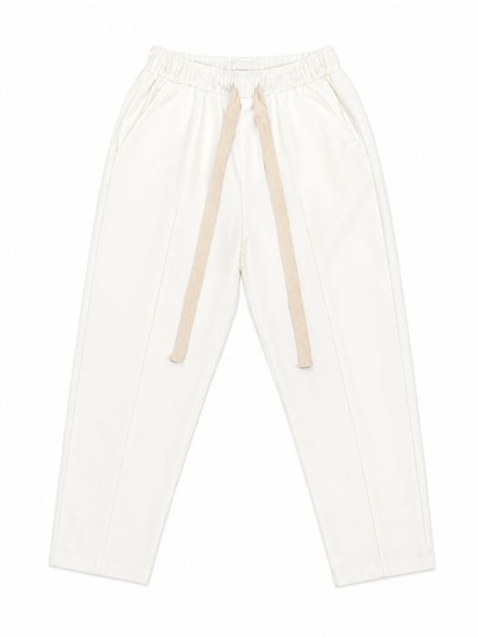 Pantaloni cu siret alb
