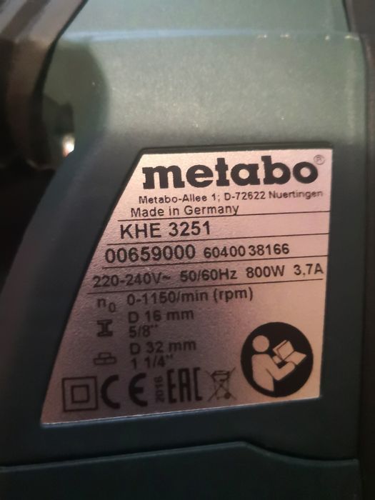 Перфоратор къртач Metabo KHE 3251