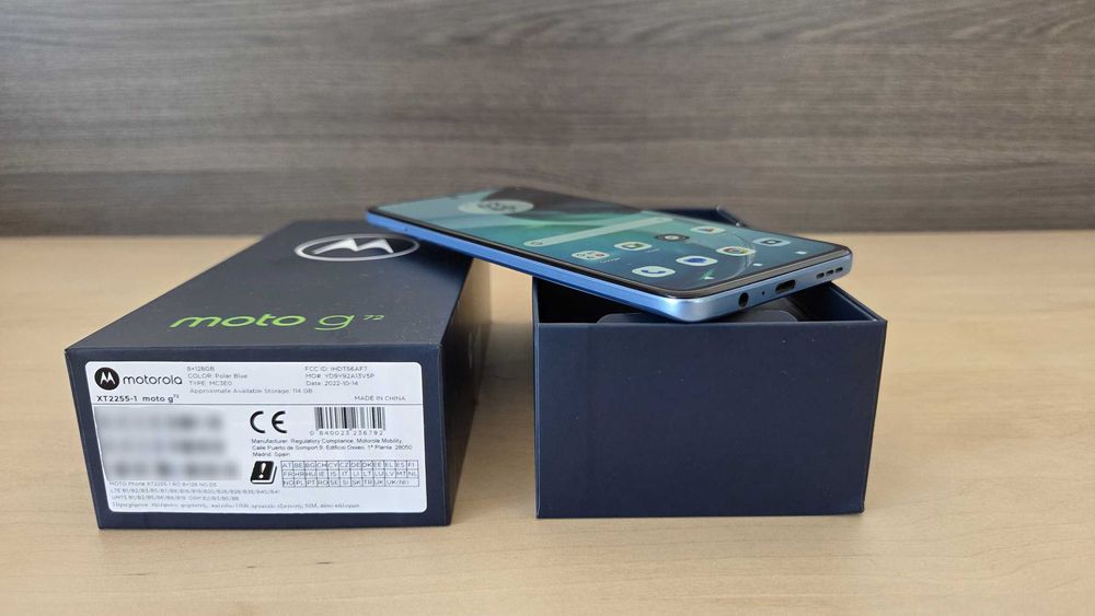 Telefon Motorola Moto G72 128GB 8GB RAM Polar Blue OLED 120Hz Ca Nou