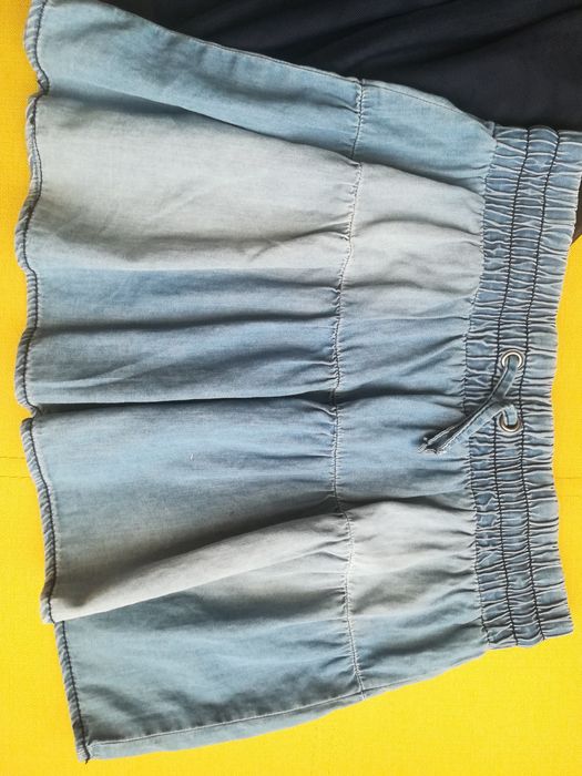 Fuste fete, tulle și denim, aprox 10 ani