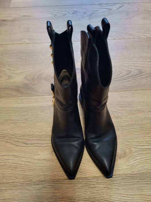 Cizme Musette , marimea 36 , piele de vitel , cowboy