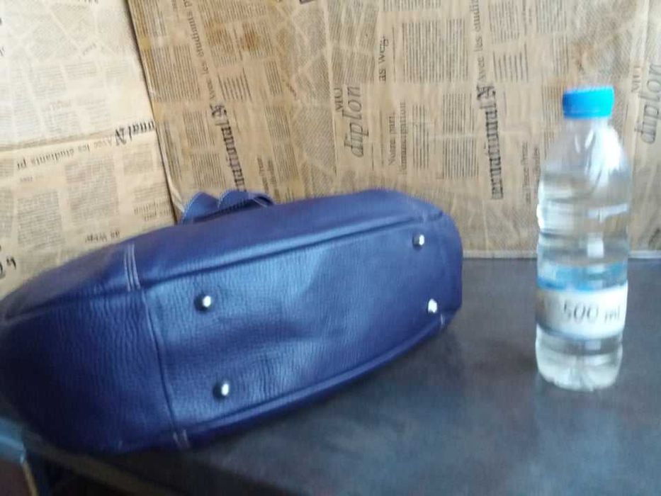 дамска чанта лилава кожена чанта с цвят на патладжан -естествена кожа