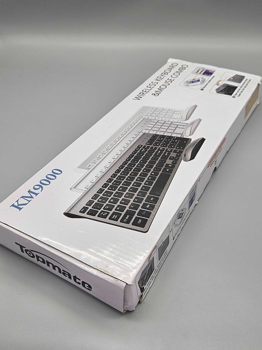 Ултра тънък 2.4G безжичен комплект клавиатура + мишка,TopMate- тиха!
