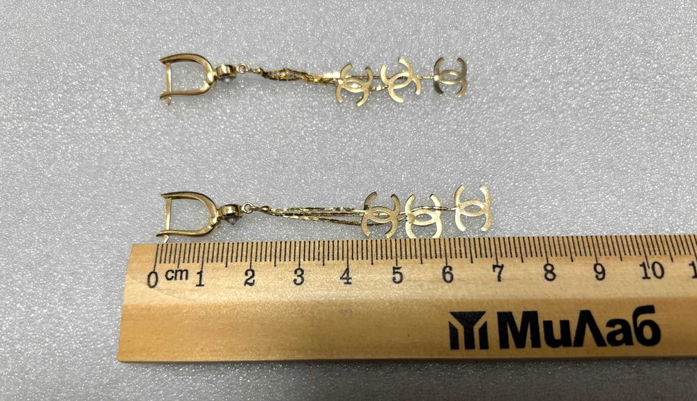 Дамски Златни Обеци- 14К (проба 585) /88€ на грам/