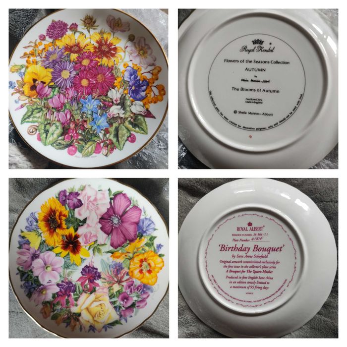 Комплекти от декоративни чинии Royal Albert и други