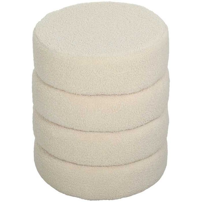 Табуретка HOMCOM, кръгла, мека мебел, до 120 кг, Φ40x45H см