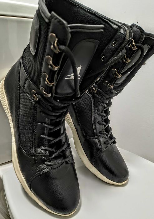 ghete pantof cizme piele moto race chopper Italy Okaz black q Friday