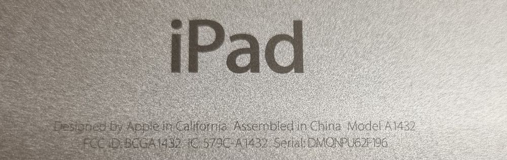 iPad model A1432