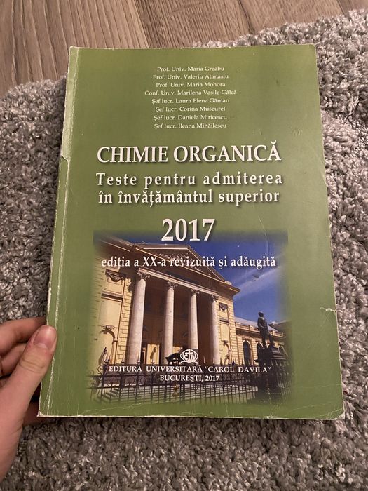 Carte Teste admitere chimie organica