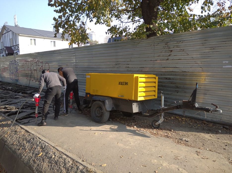 Аренда компрессора 5,3 кубовый молотки отбойник продувка скважина