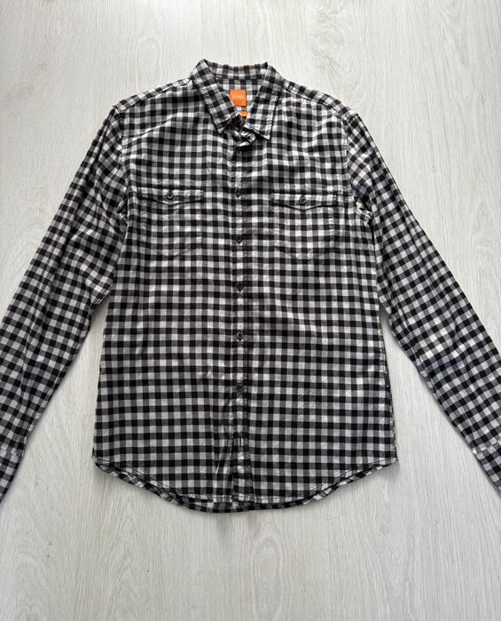 Мъжка карирана риза Hugo Boss Orange 100% Памук (Размер M)