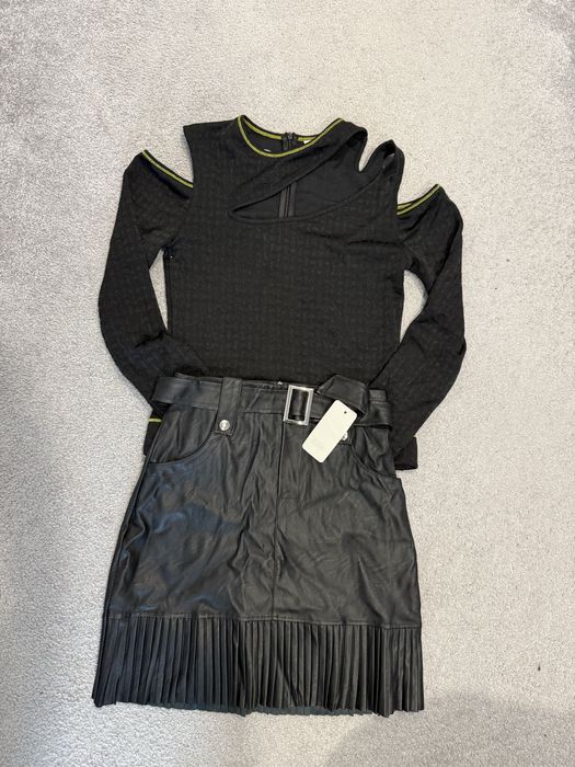 Черен топ с дълъг ръкав