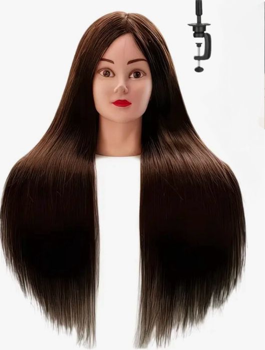 Тренировъчна глава с естествена коса