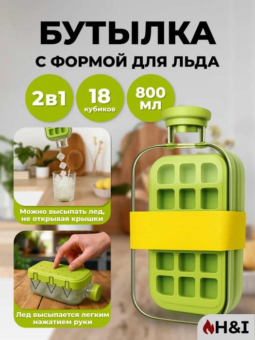 Форма для льда с трубочкой, бутылка для охлаждения напитков