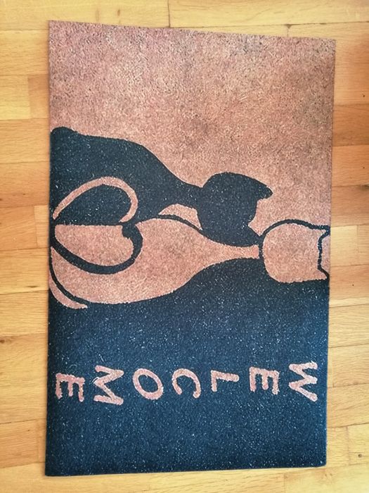 Килимче изтривалка за входна врата коте котарак котки Arrivals Welcome