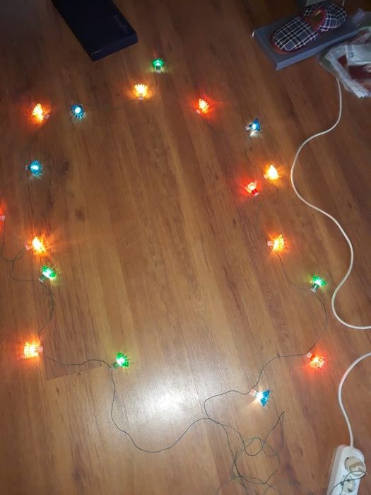 Герлянды на ёлку, СССР, Ретро, светящие,