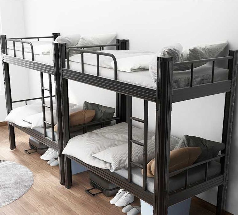 Mustahkam metall krovat, yuqori yuk ko‘tarish qobiliyati 500 kg