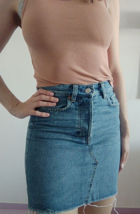 H&M Къса дънкова пола