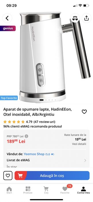 Aparat de spumare lapte,Otel inoxidabil