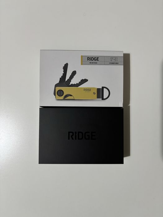 Ridge Keycase/Keychain/Breloc 24 Karat Gold