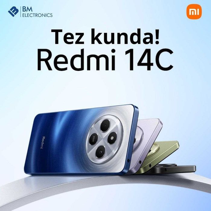 Redmi 14C  128/256Gb (Yangi+Skidka) Android Rek