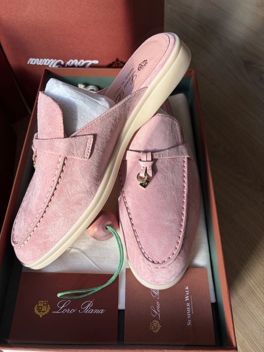 Saboti Loro Piana Summer Walk | Mocasini/Saboti barbati | Papuci piele intoarsa | Marimi 37-39 | NOI