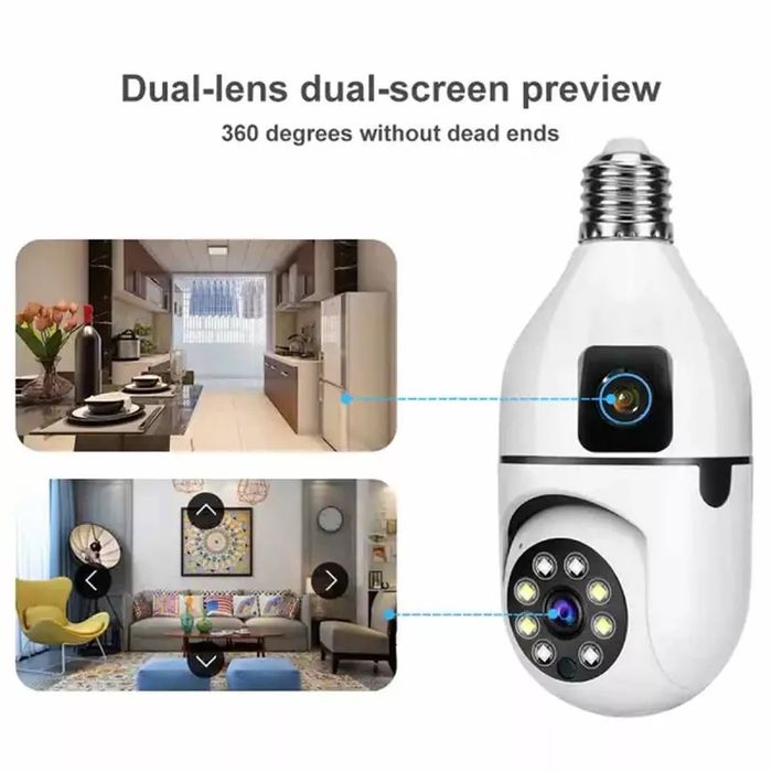 Патрон камера 360 двойной камера Wifi camera 360 Доставка есть!