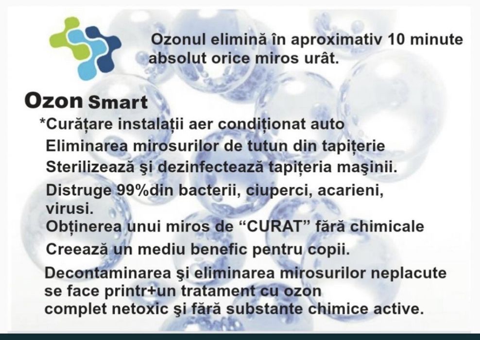 SERVICE AUTO-Igienizare clima auto cu OZON / locuinte / birouri .