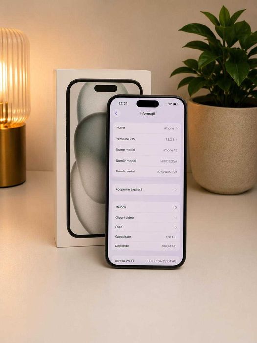 iPhone 15 128Gb 93% bateria (AG50 Galata B8928) Garantie 2 ani!