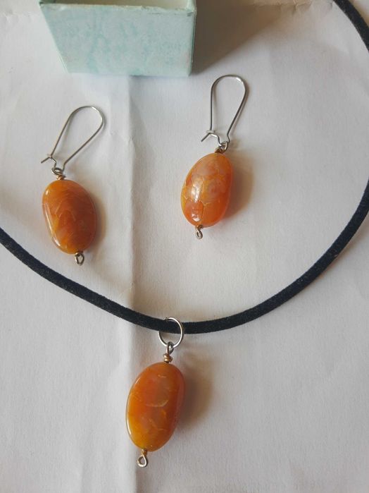 Кехлибар,старинен,естествени камъни,комплект,Уникален,неповторим