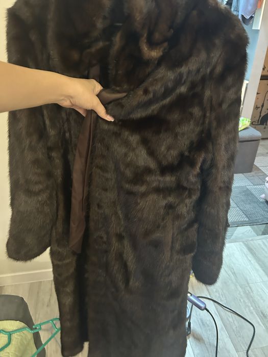 Норковая шуба цельная