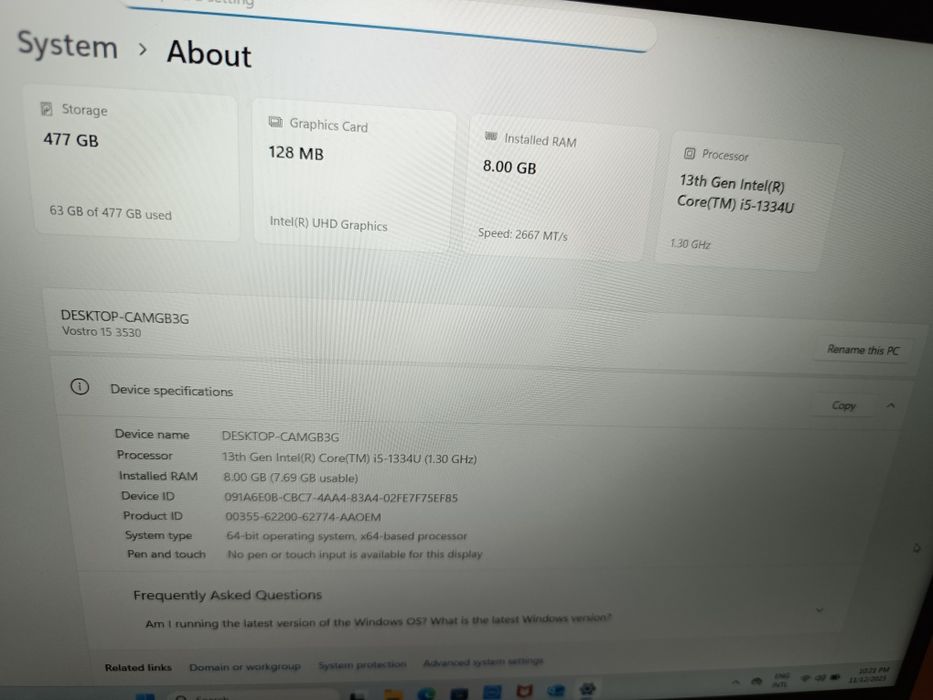 Laptop Dell Vostro 15